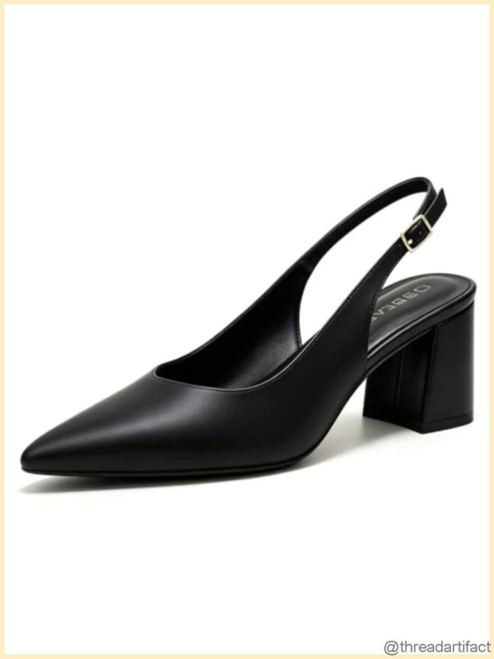 Slingback Chunky Block Heels Pointy Toe Closed Toe Pumps